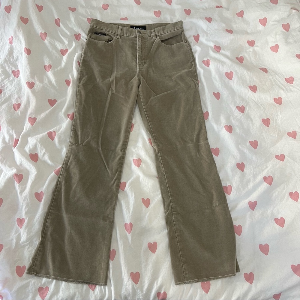L.E.I. Life Energy Intelligence Velvet Pants Straight Leg Y2K Style